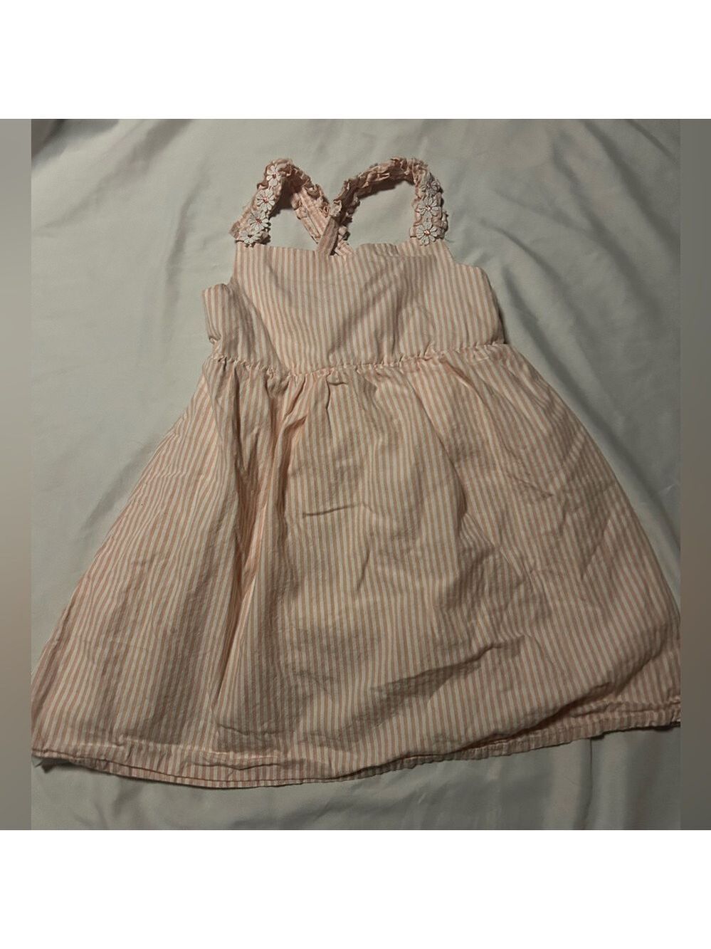 Catherine Malandrino Toddler Girl Striped Sundress 2T Daisy Appliqué Accents